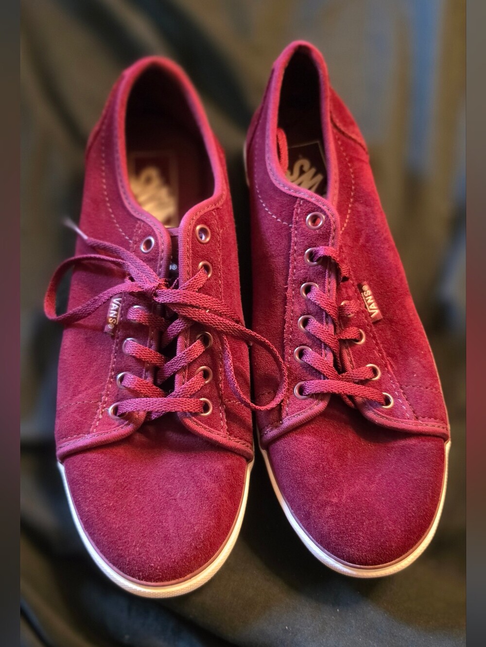 Vans Women's Low-Top Suede Sneakers in Burgundy